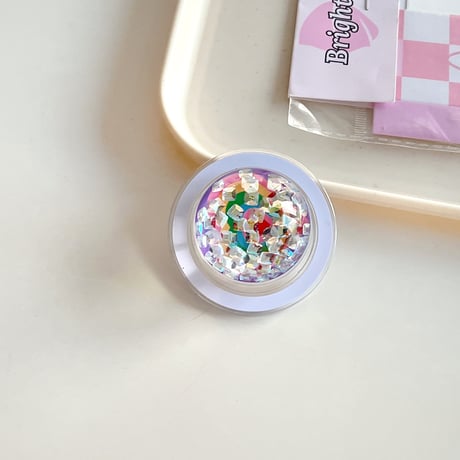 動くダイヤ入り スマホグリップスタンド マグネットタイプ  可愛い オシャレ 綺麗 キラキラ トレンド感 実用 人気 ギフトにおすすめ[M4029]