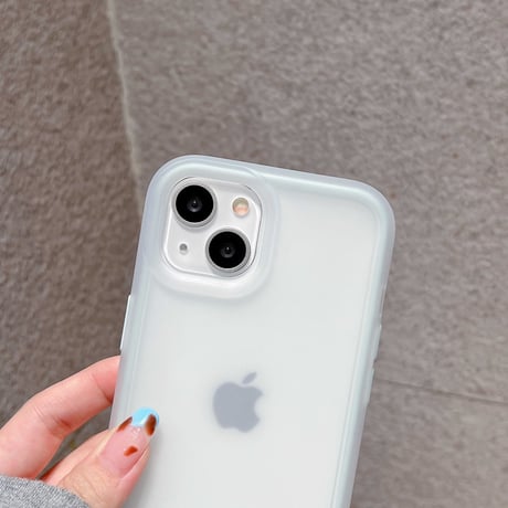 指紋防止 半透明 iPhone15/15proケース マット 淡色系 iPhone14pro/13promaxカバー 夏に人気 [M4516]