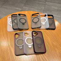 iPhone17Pro/17Promaxケース MagSafeリングスタンド 耐衝撃 iPhone16pro/15/14カバー 指紋防止 高品質 カッコイイ[M5584]