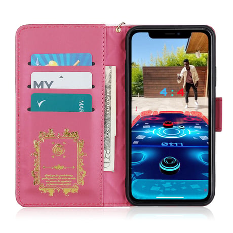手帳型 アイフォン13pro/13promaxケース カード収納 iphone12/11カバー   ピンク フリンジ 付きM1071