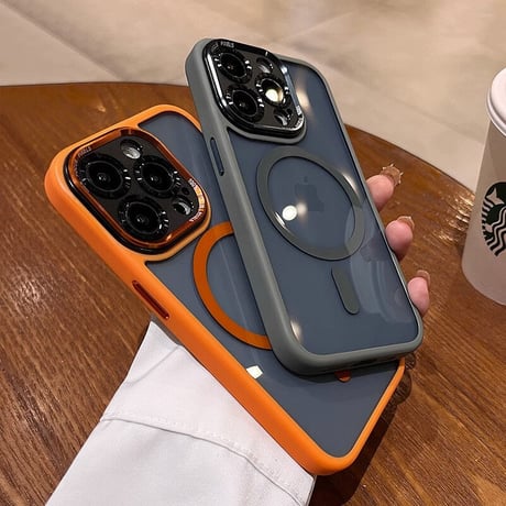 ナチュラルチタン iPhone15pro/15promaxケース ブラックチタン Magsafe対応 iPhone14/13proカバー  高級感 耐久性耐衝撃[M3571]