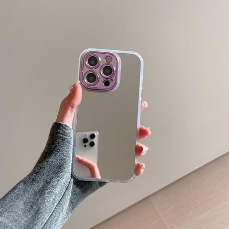 鏡 iPhone15/15proカバー キラキラレンズフイルム付 iPhone14promax/13pro/12ケース シンプル 頑丈[M4225]