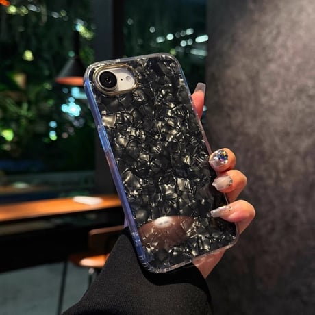 シェル柄 iPhone16eケース 上品 iPhone16pro/15/14proカバー ガールズに大人気 エレガント 丈夫[M5127]