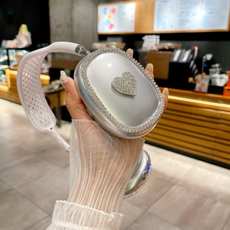 女子力高い AirPodsMaxケース ジュエリーハート/蝶 おしゃれ エアーポッズ マックス専用カバー 可愛い プレゼントにおすすめ[M4358]
