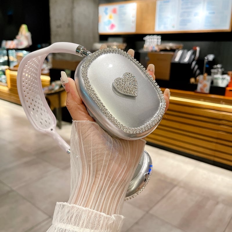 女子力高い AirPodsMaxケース ジュエリーハート/蝶 おしゃれ