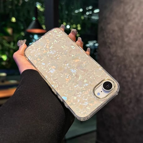 シェル柄 iPhone16eケース 上品 iPhone16pro/15/14proカバー ガールズに大人気 エレガント 丈夫[M5127]