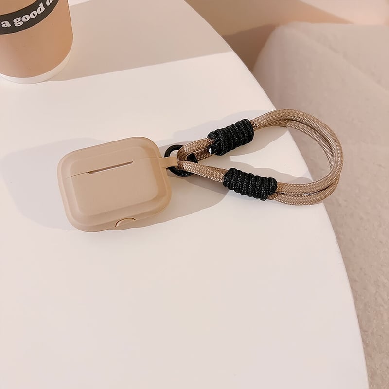 Airpods 4】ストラップ付 AirpodsPro2ケース シンプル風 airpod