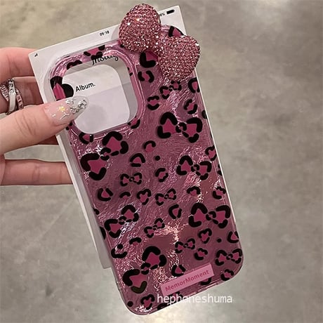 ダイヤリボン iPhone16pro/16カバー 韓国風 iPhone15pro/14promax/13ケース 大人可愛い 女子力高い キラキラ [M4949]