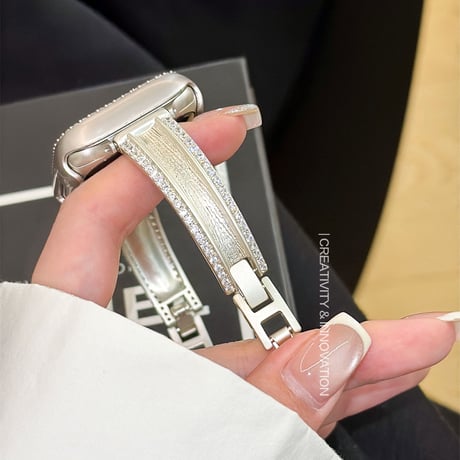エレガント アップルウォッチ10バンド オシャレ 高級感 AppleWatchベルト Ultra3/2/1 Series 10/9/8 SE3/2/1高品質 丈夫[M5549]