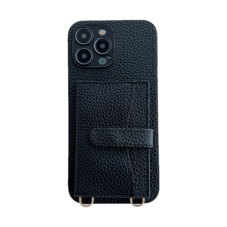 iphone14Plus/13proケース  カード入れ3個 ショルダー付き レザーアイフォン12mini/11カバー  高品質 便利 スタンド機能 [M2163]
