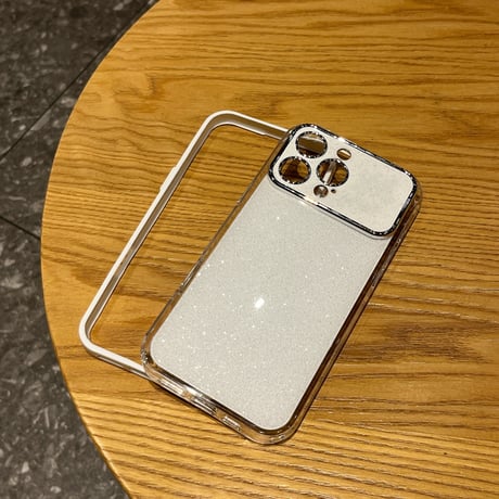 キラキラ iPhone17/17Proケース ラメ入り背面 美しい iPhone17ProMax/Airケース 2層構造 耐衝撃加工 [M5801]