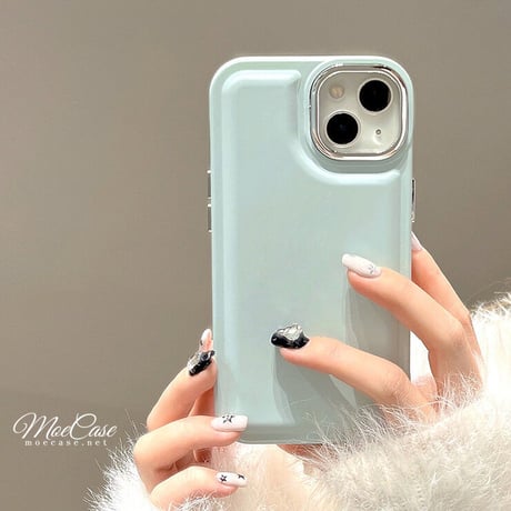 高級感韓国風 iPhone14/13ケース 淡色 アイフォン13/12/11カバー メッキレンズ枠/ボタン シンプル 頑丈 [M2903]