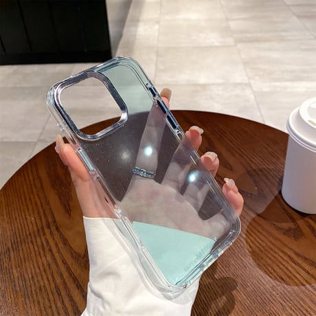 キラキラ半透明 iPhone16/16Proケース おしゃれ 黄ばまない iPhone15pro/14/13proカバー シンプル 耐久性 [M4727]