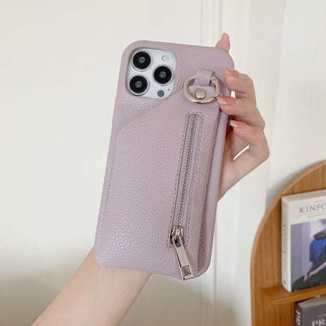 小銭入れ付き アイフォン15/14proカバー 革製 iPhone13mini/12/11proカバー 高品質 12色 スタンド 小銭/カード/お札/鍵収納可[M3233]