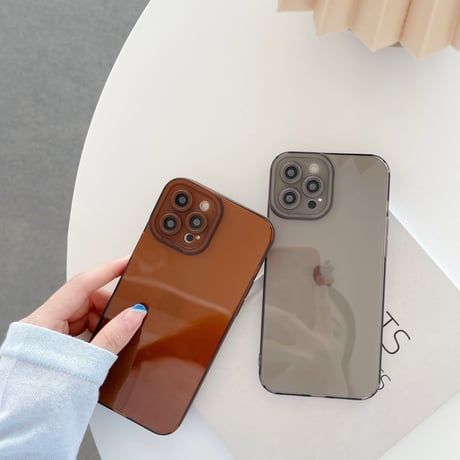 透明 iphone13/14promaxケース  艶カラーアイフォン11/XRカバー   全面保護  頑丈 シンプル風M949