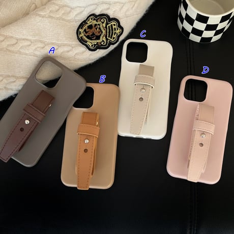 ベルト付 iPhone14pro/14promaxケース レザー製 高級感iphone13/12/11promaxカバー  頑丈  手さわりよい お揃い[M2363]