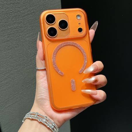 指紋防止 iPhone17ProMax/17ケース マット キラキラMagSafeリング iPhone17Pro/Airケース 軽量 持ち運びやすい [M5833]