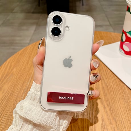 スタンド付 iPhone16plus/16proケース マット 指紋防止 iPhone15Promax/14/13miniカバー 薄型軽量 シンプル [M5403]