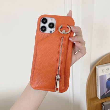 小銭入れ付き アイフォン15/14proカバー 革製 iPhone13mini/12/11proカバー 高品質 12色 スタンド 小銭/カード/お札/鍵収納可[M3233]