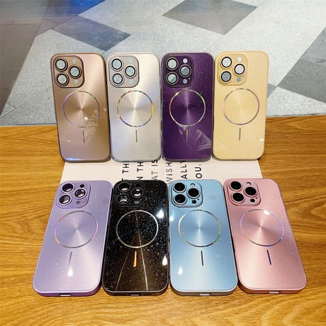 キラキラ iPhone16Pro/16plusケース 耐衝撃 Magsafe対応 iPhone15promax/14/13proカバー 高級感 全面保護 贅沢 存在感抜群[M5411]