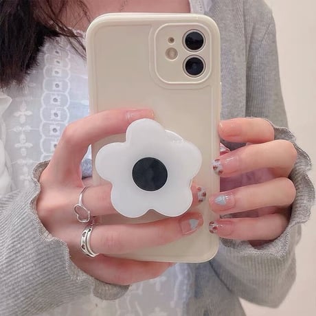 花 スマホグリップ付 iphone11/12proケース 女子 iphoneSE2/xsカバー  スタンド機能付 便利  持ちやすいM641
