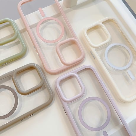 淡色Magsafe対応 iPhone15/15plus/15proケース くすみカラー iPhone14pro/13/12proカバー  頑丈 耐久性あり[M3955]