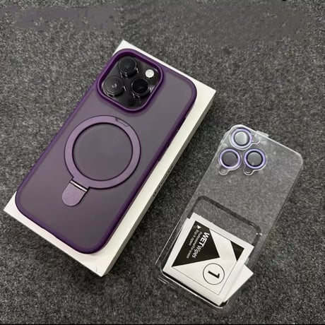 レンズカバー付 iPhone16Pro/15Promaxケース MagSafe対応 スタンド iPhone14Pro/13/12Proケース 指紋防止 コスパ最強[M3659]