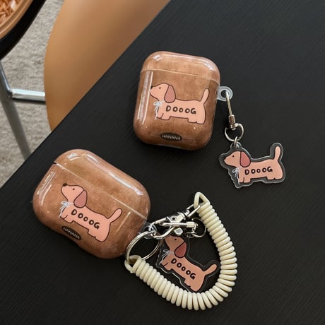 ギフトに最適 Airpods4ケース  可愛い犬ちゃん  Airpodspro2/proカバー Airpods3 チャーム/ストラップ付 キュート[M4791]