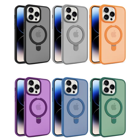 レンズカバー付 iPhone16Pro/15Promaxケース MagSafe対応 スタンド iPhone14Pro/13/12Proケース 指紋防止 コスパ最強[M3659]