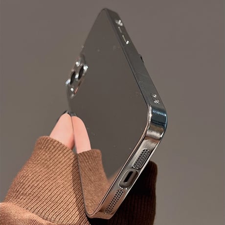 ハートダイヤグリップ iPhone15/15proケース  ミラー iPhone14/13pro/12ケース 女子力アップ オシャレ 便利[M3906]
