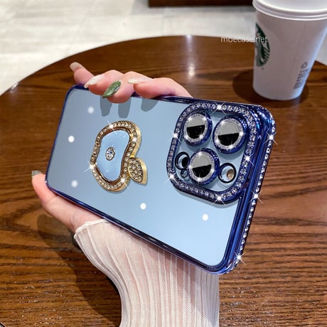 ジュエリーアップルリング iphone14/14Promaxケース  レンズフイルム付 iphone13/12/11カバー  おしゃれキラキラ ギフトにおすすめ  [M2544]