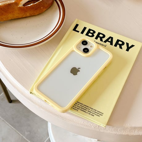 頑丈黄ばまないiphone14/13proケース 透明 アクリル素材 アイフォン12/11カバー  カラー枠 お揃い 男女向け 持ち運びやすい[M2942]