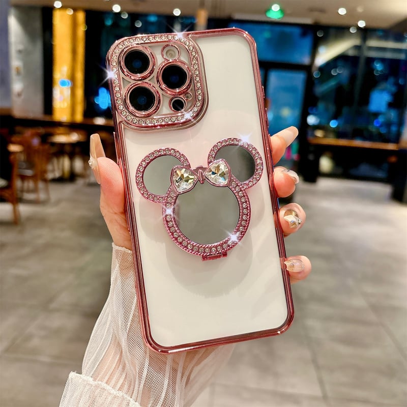 ミラー iphone17pro/17Airケース ジュエリー スタンド付 iPhone16pr