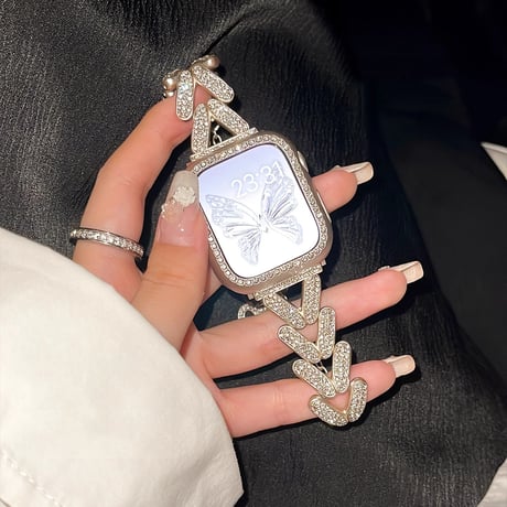 ビジュー Applewatch 10バンド 高級感 Ultra2/1/SE(第2/1世代)/Series9/8/7/6/5/4/3/2/1アップルウォッチバンド おしゃれ[M4628]