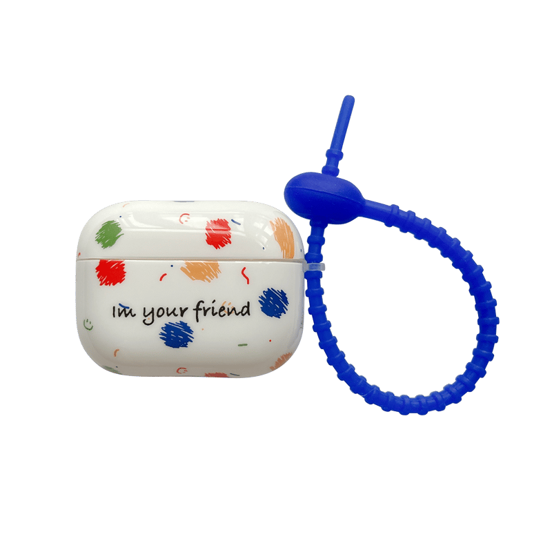 赤と青　おまとめフリルの可愛いイプケース　ハンドメイド　新品 Airpods4/3/2ケース イチゴ柄 可愛い エアーポッズpro2/pro