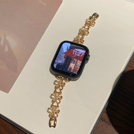 バレェ風花  AppleWatchバンド メタル AppleWatchベルト Series 11/10/9/8 SE3/2  Ultra3/2/1 高級感高品質 エレガント[M6245]