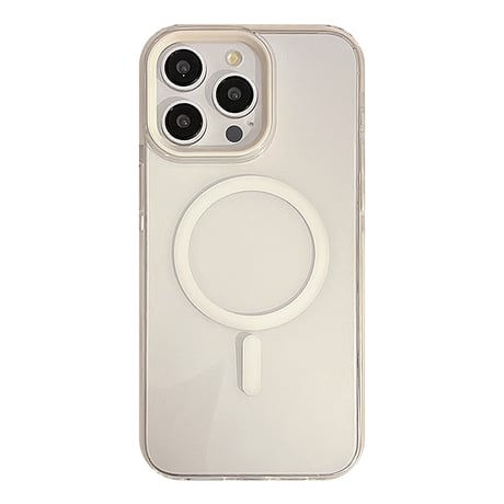 Magsafe対応 クリアiPhone15promax/15proケース 黄ばまない iPhone14promax/13/12/11カバー シンプル風 丈夫 [M4490]