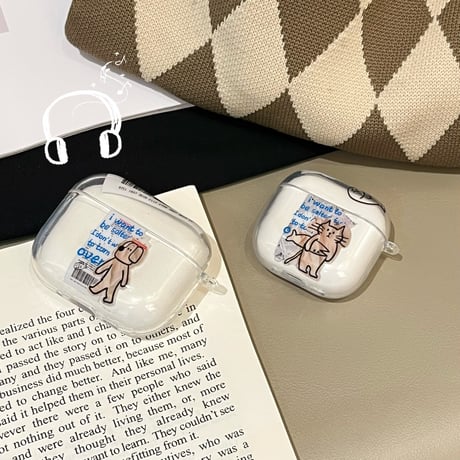 カップルペア AirPodsPro3ケース  AirPods4 可愛い猫と犬 AirpodsPro2/3/2カバー お揃い ギフトにおすすめ[M5795]