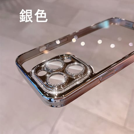 カメラ全面保護 iPhone14pro/14promaxケース キラキラおしゃれ iphone13/12カバー  滑り止め加工 黄ばまない[M2332]