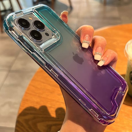 耐衝撃おしゃれ アイフォン14Plus/14proカバー グラデーションカラー iphone13/12pro/11ケース 黄ばまない  頑丈 耐久性あり[M2223]