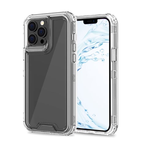 耐衝撃 iphone16/15/14rpmaxケース  高透明 アイフォン13/12promaxカバー  保護力強い  指紋/傷付きにくい 頑丈 三重構造 [M1694]