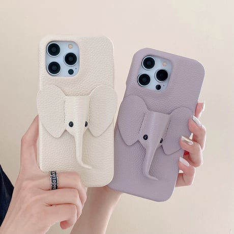 象 iPhone15/14proカバー レザー製 iPhone13pro/12/11proケース かわいい 高品質 有名人愛用ギフトにおすすめ [M3402]