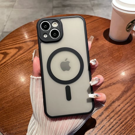 マグセーフ対応指紋付かない iphone14/14proケース 頑丈 iphone13/12pro/11proカバー 半透明 軽量 男女兼用 全面保護 [M3250]