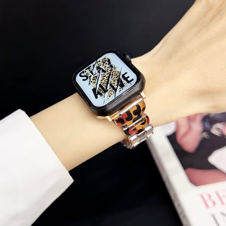 ヒョウ柄 Apple watch10/9 バンド Ultra series8 7 6 5 4  3 2 SE SE2 オシャレアップルウォッチベルト アニマル柄 高級感[M5122]