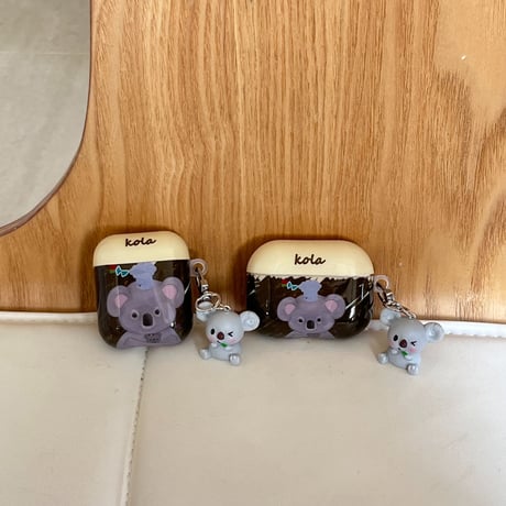 コアラ Airpods 4ケース 可愛すぎ Airpods3/2カバー Airpodspro2/pro  キーホルダー付き ギフトにおすすめ[M5021]