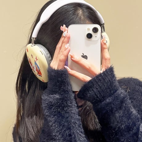 可愛い熊ちゃん AirPodsMaxケース イエロー エアーポッズ マックス専用カバー 丈夫 ギフトに最適[M3878]