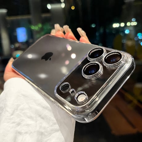 MagSafe対応 iPhone17ProMax/16proケース クリア 高透明度 レンズフイルム付シンプル 高品質 ハードケース[M3481]