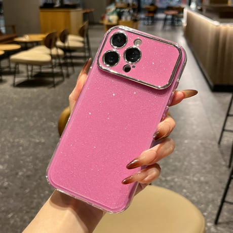 キラキラ iPhone17/17Proケース ラメ入り背面 美しい iPhone17ProMax/Airケース 2層構造 耐衝撃加工 [M5801]