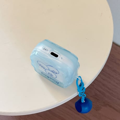 ブルーベリー AirpodsPro3ケース うねうね Airpodspro3/2/1カバー Airpods第3/2世代 キーホルダー プレゼントにおすすめ[M6445]