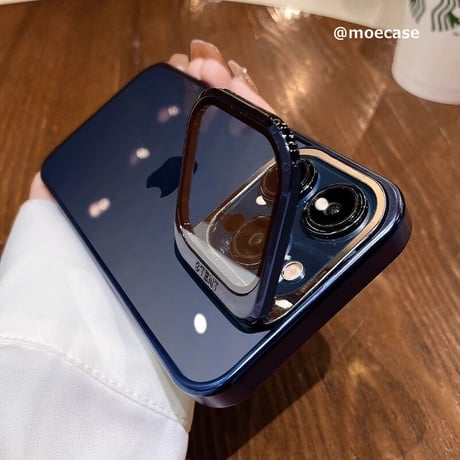 レンズカバースタンド一体型 iPhone16Pro/15ProMaxケース iPhone14pro/13promax/12クリアケース 耐久性 頑丈[M3539]